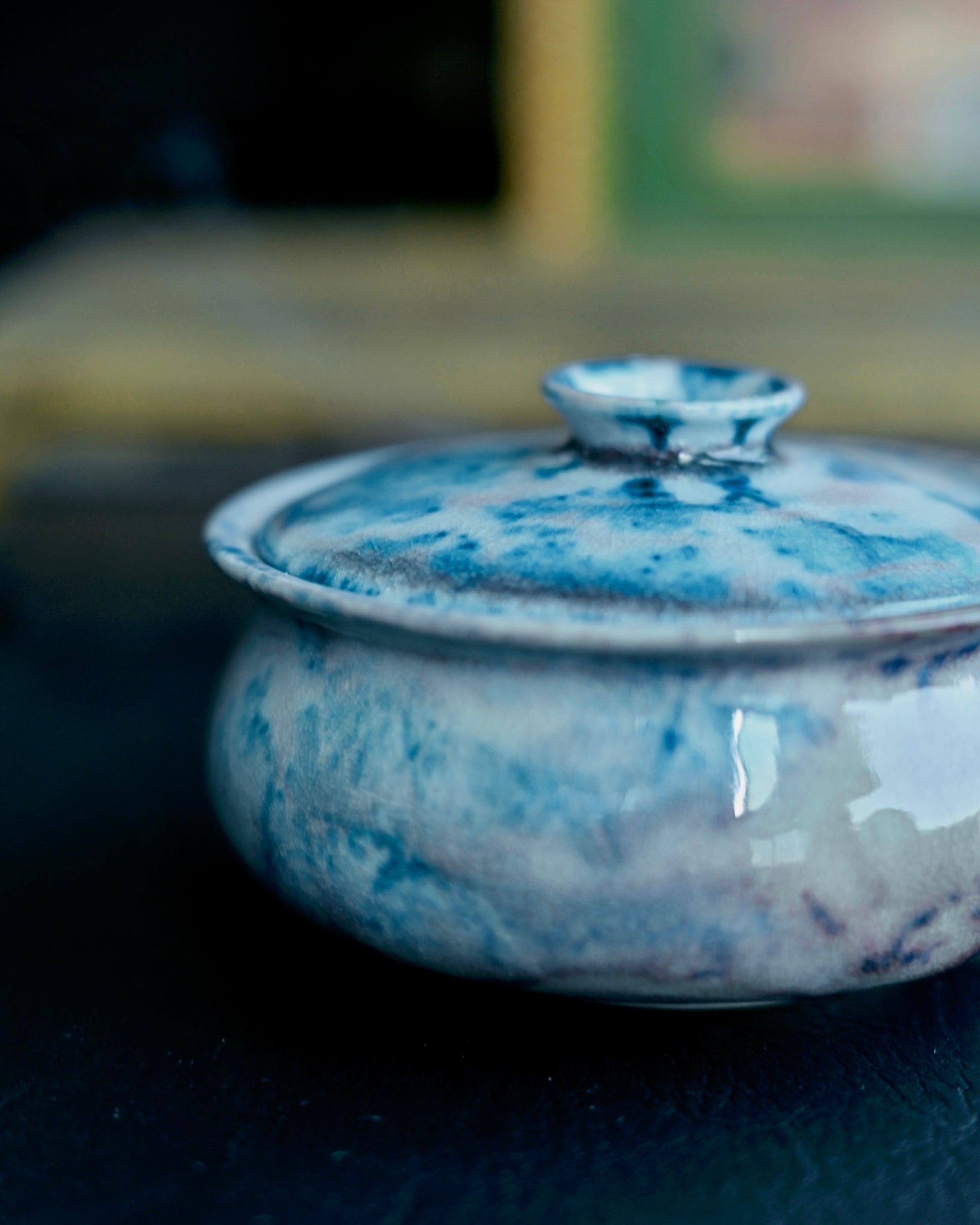 Unique crystal glaze effect achieved through 1300°C firing, making each piece one-of-a-kind