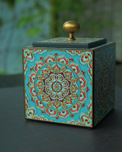 Boîte à thé Dunhuang Revival Grande Capacité – Édition Artisanale Ionisante