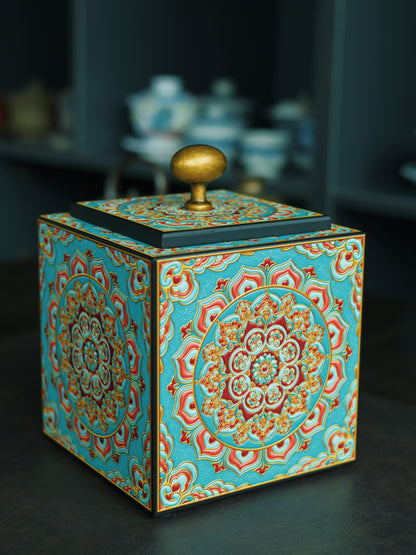 Boîte à thé Dunhuang Revival Grande Capacité – Édition Artisanale Ionisante