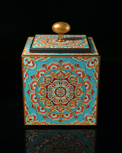 Boîte à thé Dunhuang Revival Grande Capacité – Édition Artisanale Ionisante
