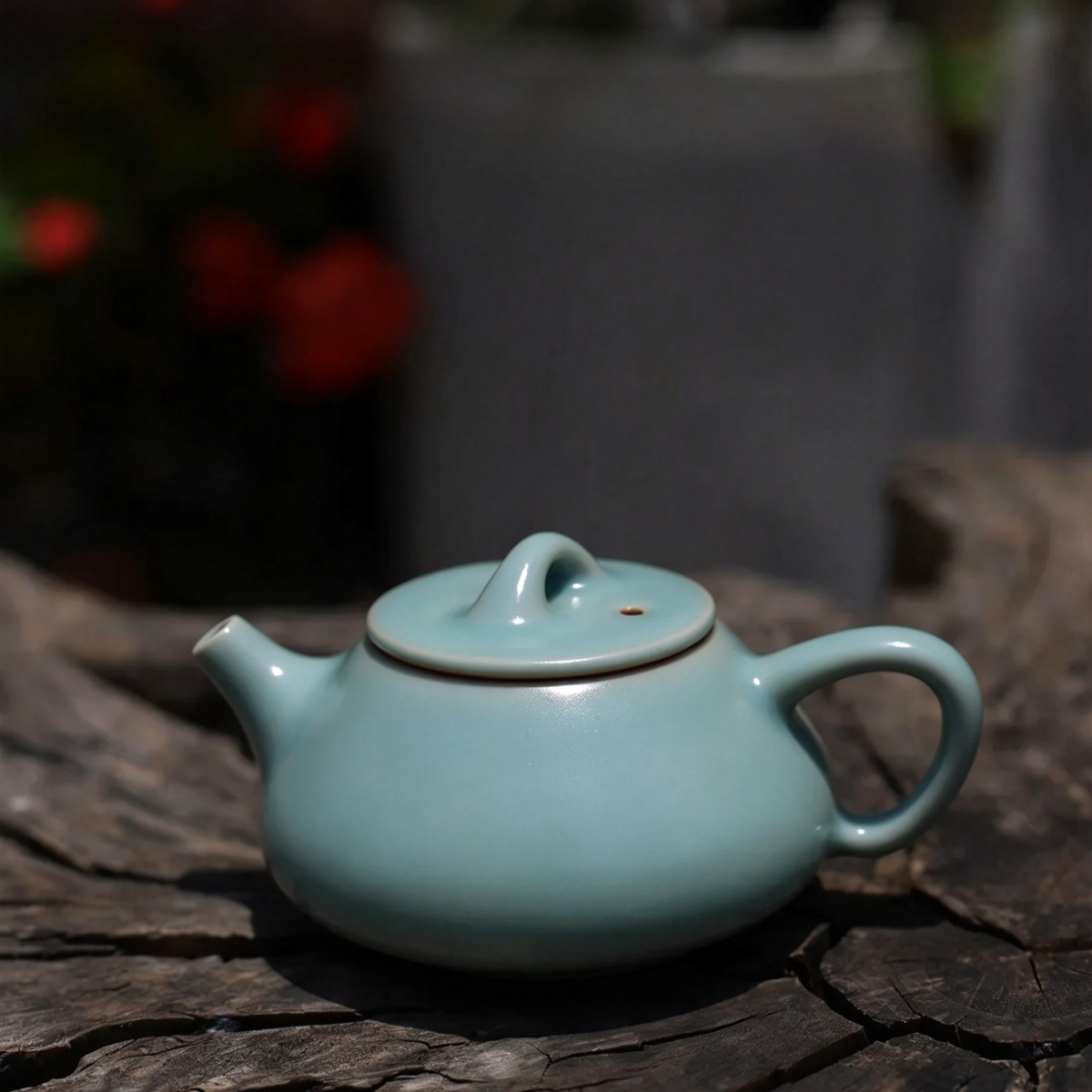 Ru Ware Sky-Blue Handcrafted Shipiao (石瓢) Teapot 200ml