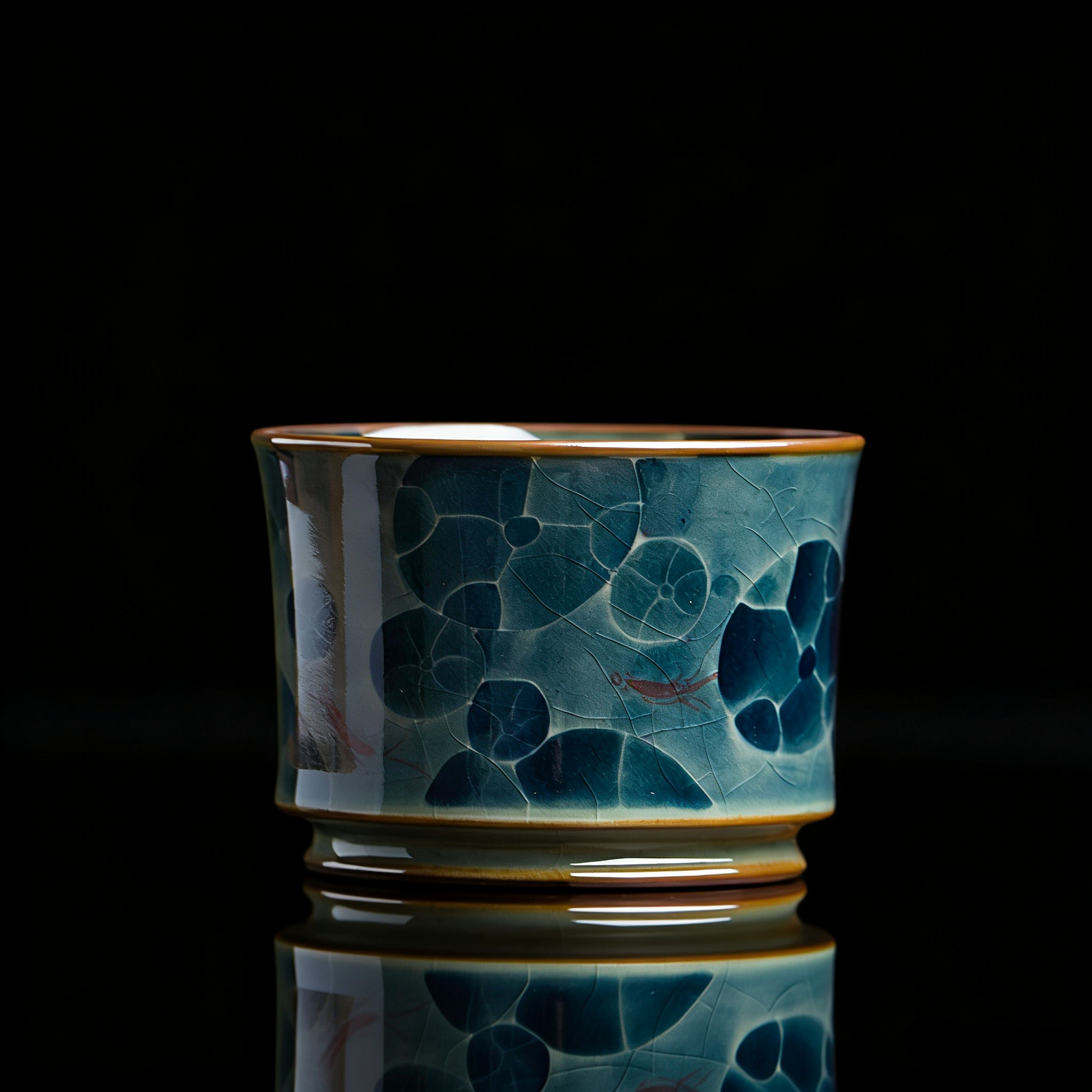 A handcrafted Jingdezhen blue and white underglaze porcelain tea cup featuring traditional brushwork and a smooth glazed finish, perfect for elegant tea rituals.