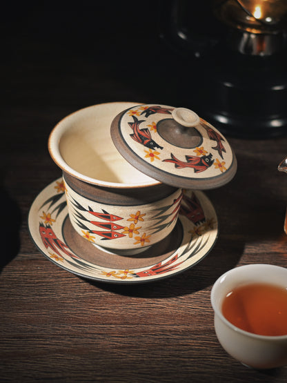 Jingdezhen handcrafted Gaiwan set
