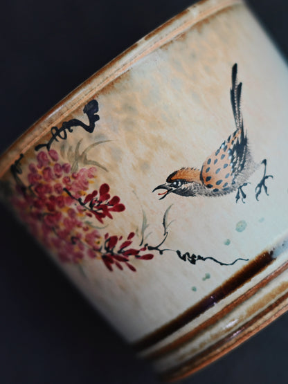 Artisan hand-painted teacup