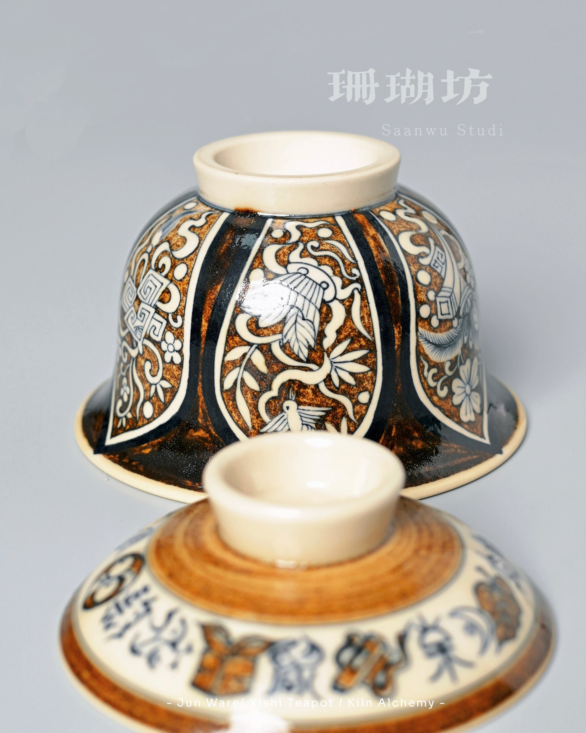 Golden underglaze innovation achieving luminous metallic tones through proprietary firing formula