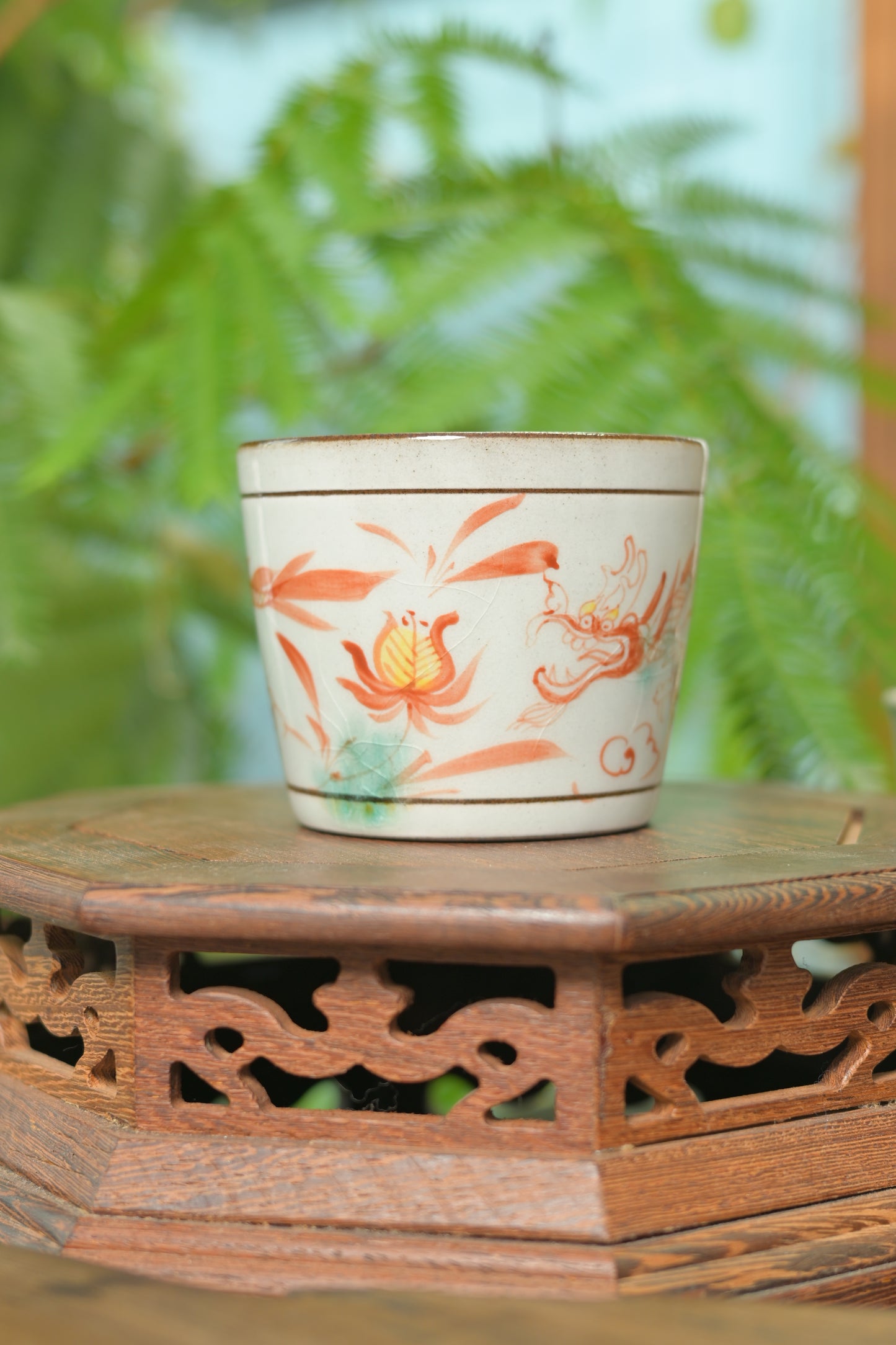 Unique Piece Jingdezhen White Porcelain Underglaze Painted "Dragon Pattern" Coffee Cup 250ml