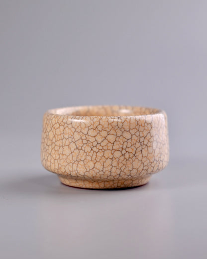 Iron wires and golden cracks glaze teacup
