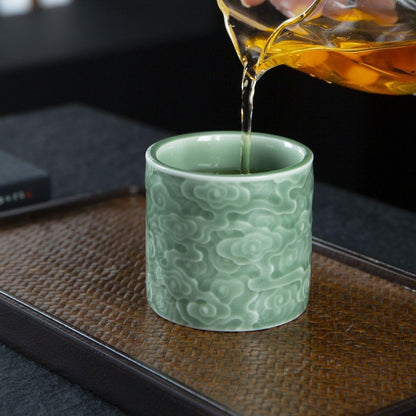 Each Longquan Celadon Cup tells a story of clouds, clay, and calmness.