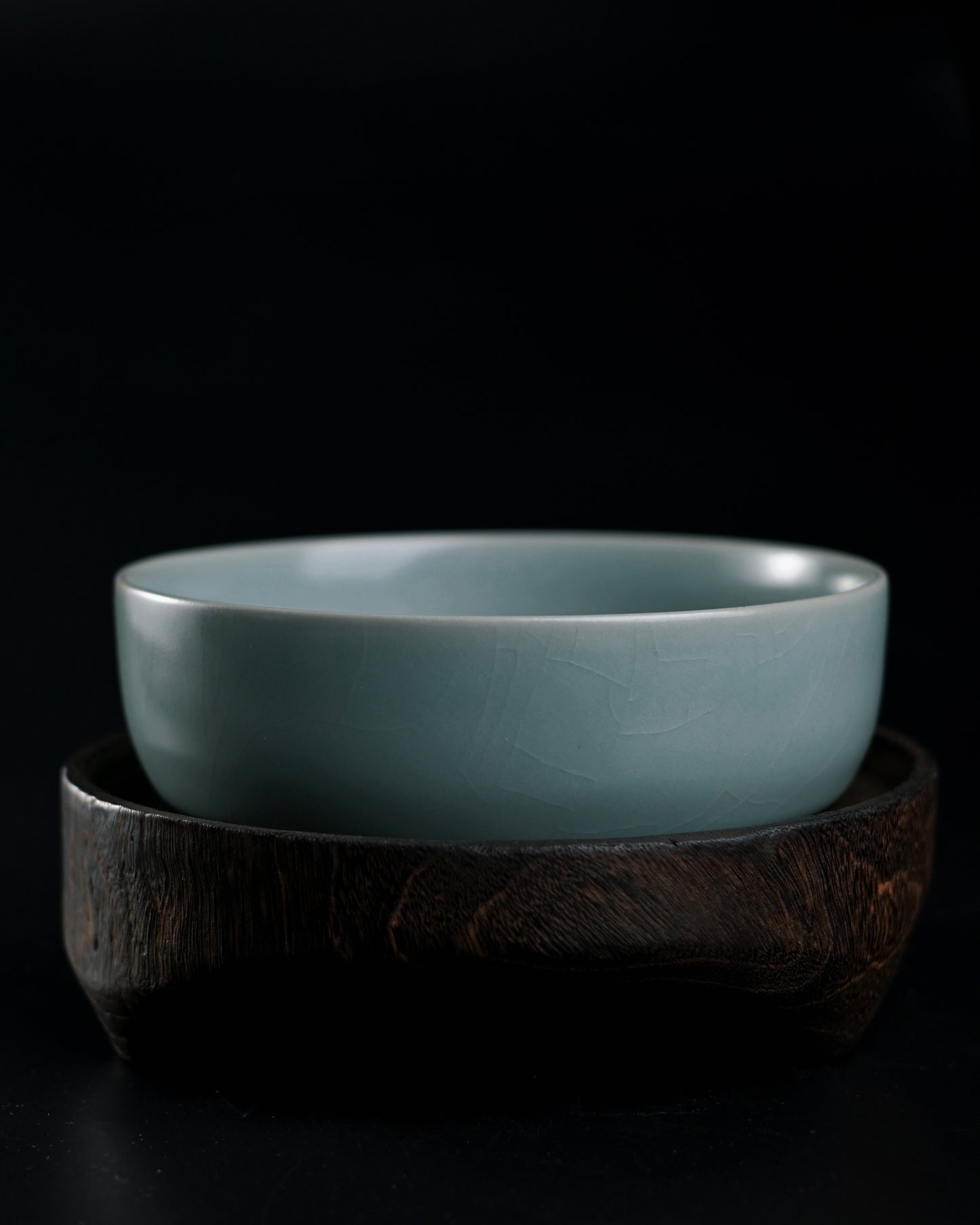 Ru ware brush washer reproduction with elegant form and subtle glaze tones, embodying Song literati aesthetics