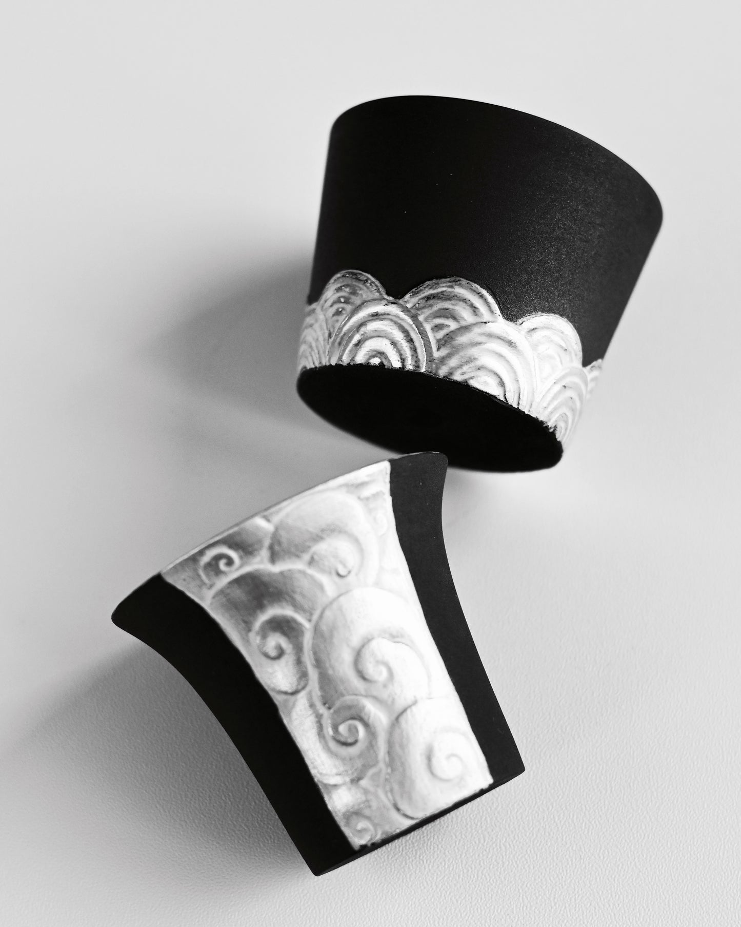 Vintage Silver-Gilt Chinese Ceramic Tea Cup