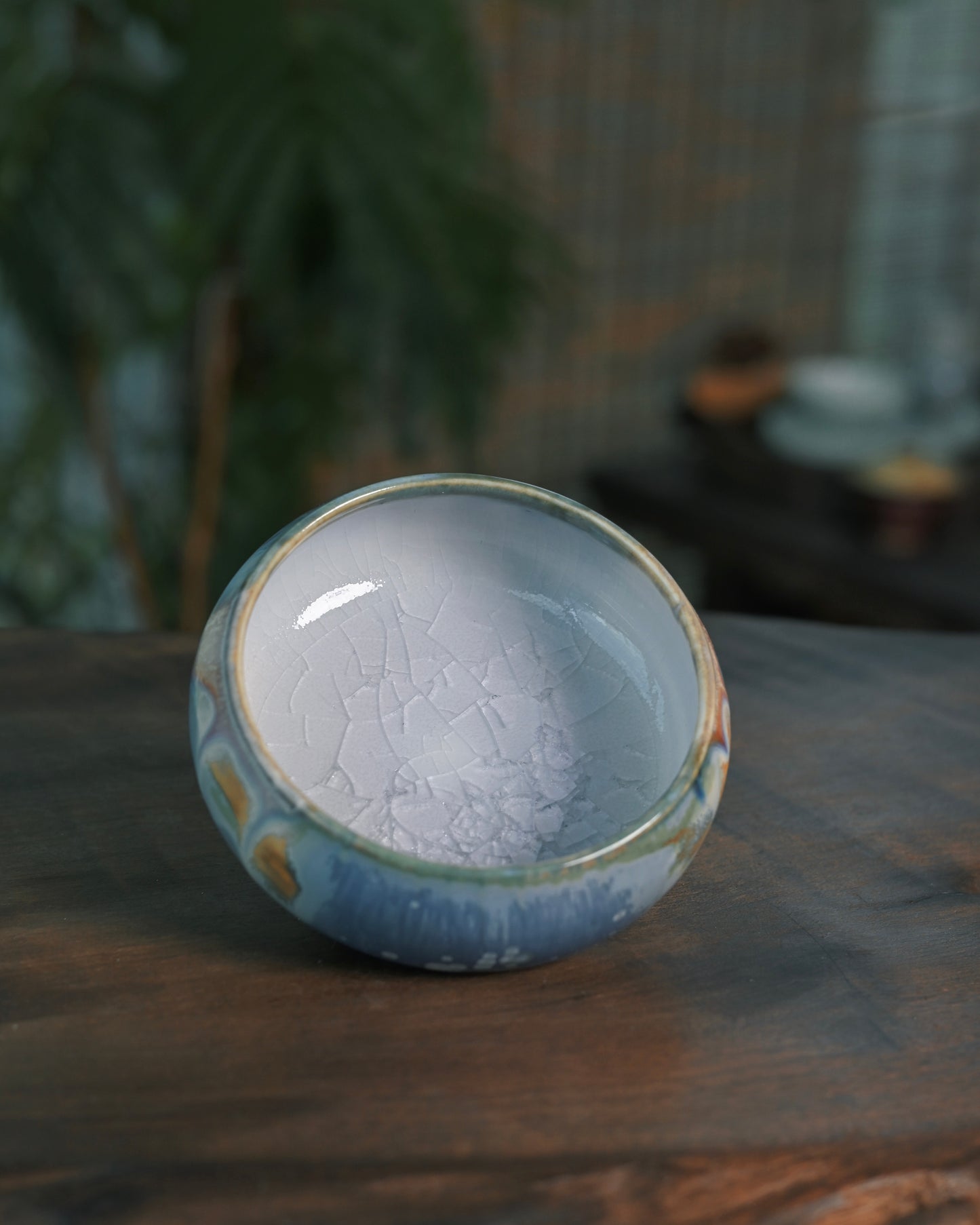 Unique Piece Jingdezhen Handmade Underglaze Crackle Teacup 70ml