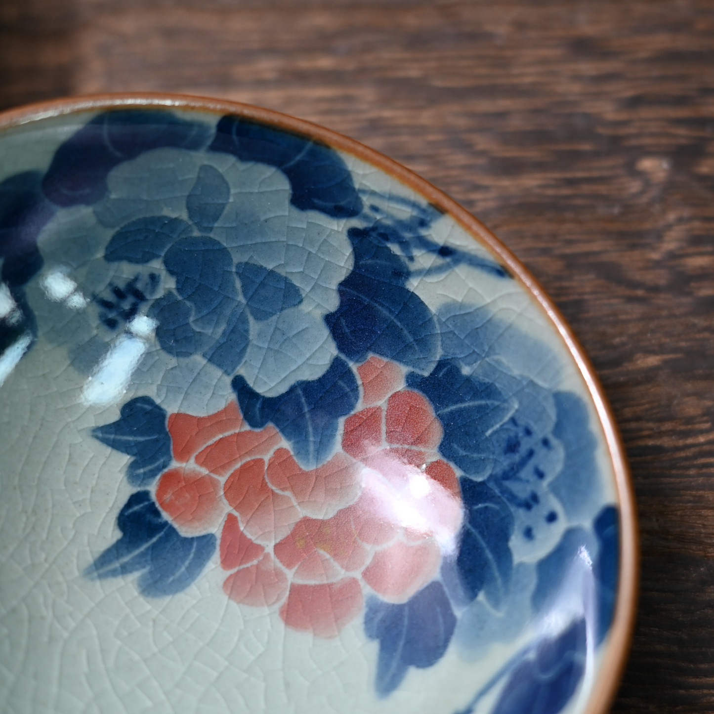 Jingdezhen Wood-Fired Kiln Old Clay Hand-Painted Peony Blue and White Underglaze Color Tea Cup