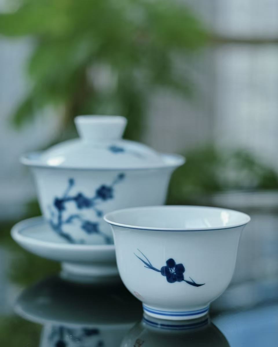 Delicate plum blossom pattern symbolizing resilience and purity in Chinese culture