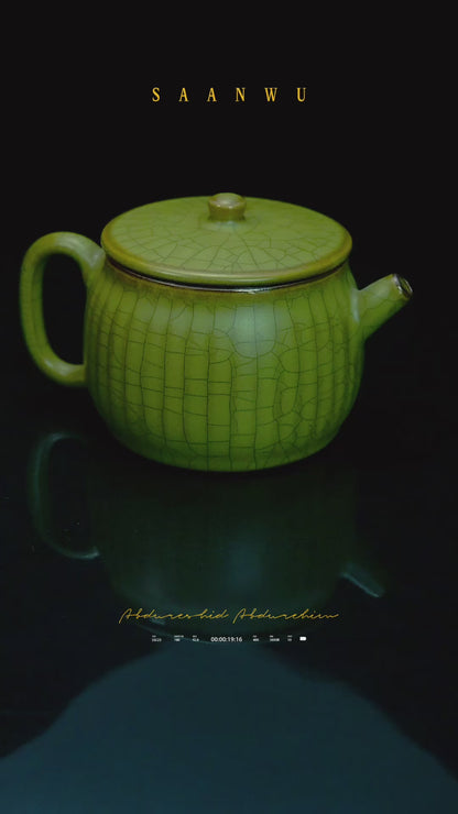 12-teiliges Longquan Celadon Ge-Brennerei Tee-Set
