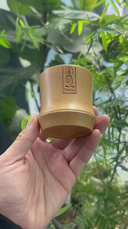 Tasse à thé Zisha Yixing en argile violette Huangjiangpo (Duan jaune) style Zen