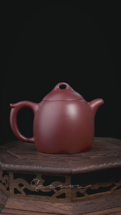Saanwu Studio handmade Yixing teapot Qinquan shape, Zhuni caly