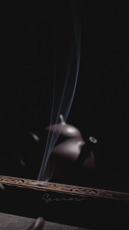 Hollow Carved Wenge Wood Incense Sticks Burner