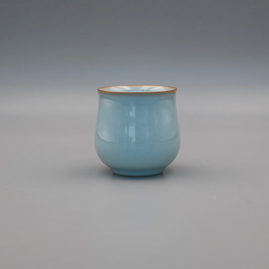 Song dynasty Ru china tea cup designed for contemplative tea rituals and Zen-inspired ceremonies