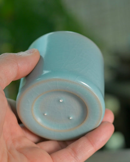 Classic Ru aesthetic form combining minimalist Song dynasty design with ergonomic functionality