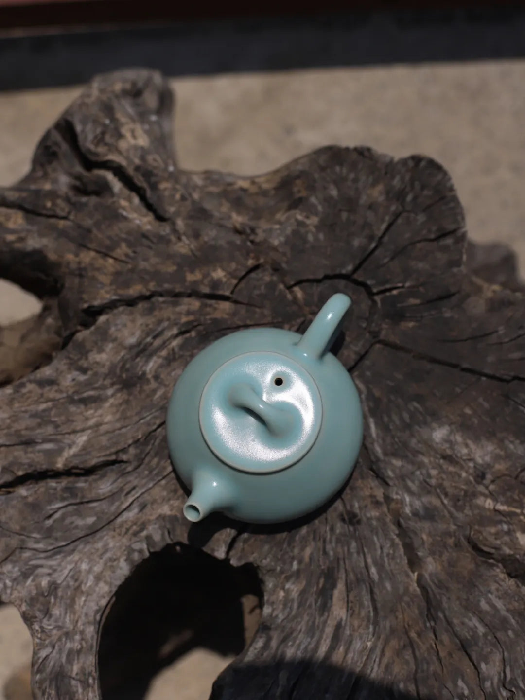 Ru Ware Sky-Blue Handcrafted Shipiao (石瓢) Teapot 200ml