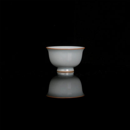 Chinese Ru porcelain cup with sky-blue glaze