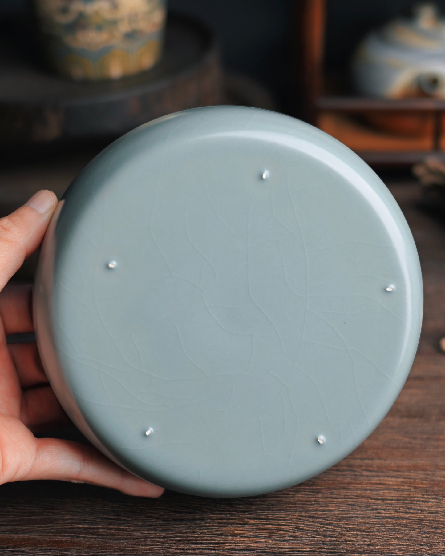 Song Dynasty Ru ware replica with understated beauty and perfect glaze continuity across surfaces