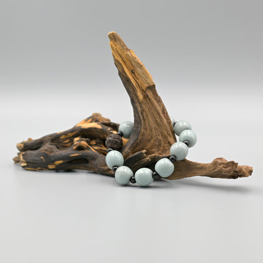 Saanwu Ru ware sky-blue crackled glaze porcelain bracelet as tea accessories