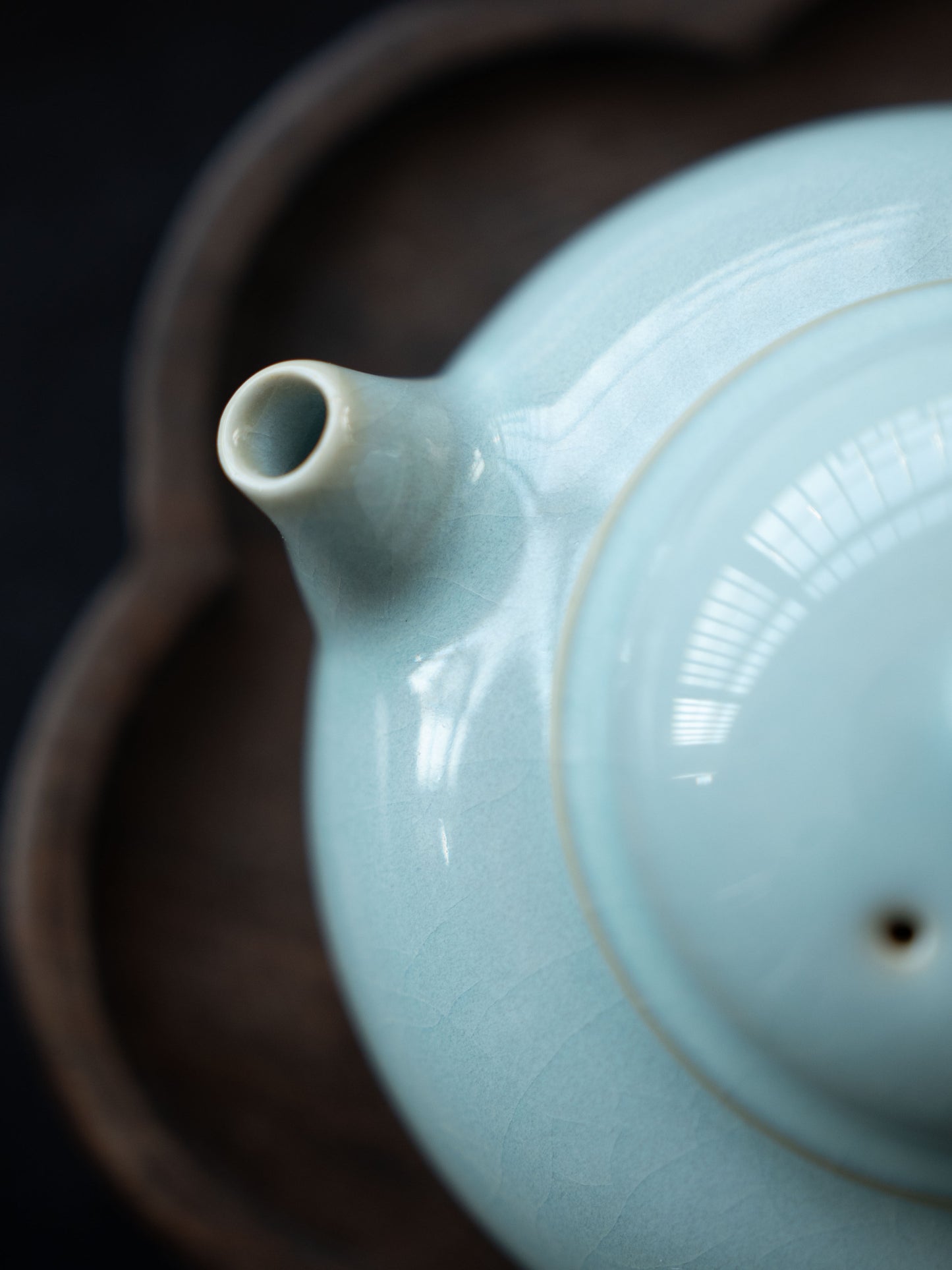 Ru Ware Sky-Blue Glaze Crackle Pattern Teapot 200ml