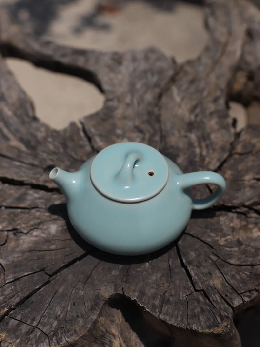 Ru Ware Sky-Blue Handcrafted Shipiao (石瓢) Teapot 200ml