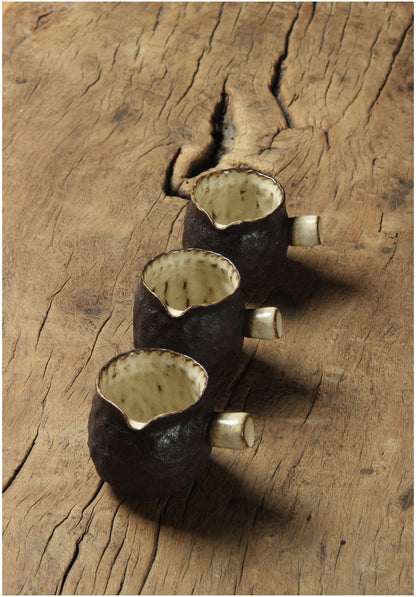 Japanese Anagama wood-fired ceramic cup 