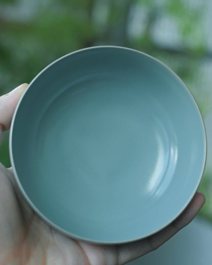 Authentic Ruzhou Qingliang Temple Ru porcelain bowl with unique 170ml capacity for direct drinking