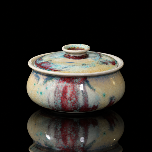 Unique Piece Wood-Fired Soda Glaze Wide-Belly Gaiwan 150ml