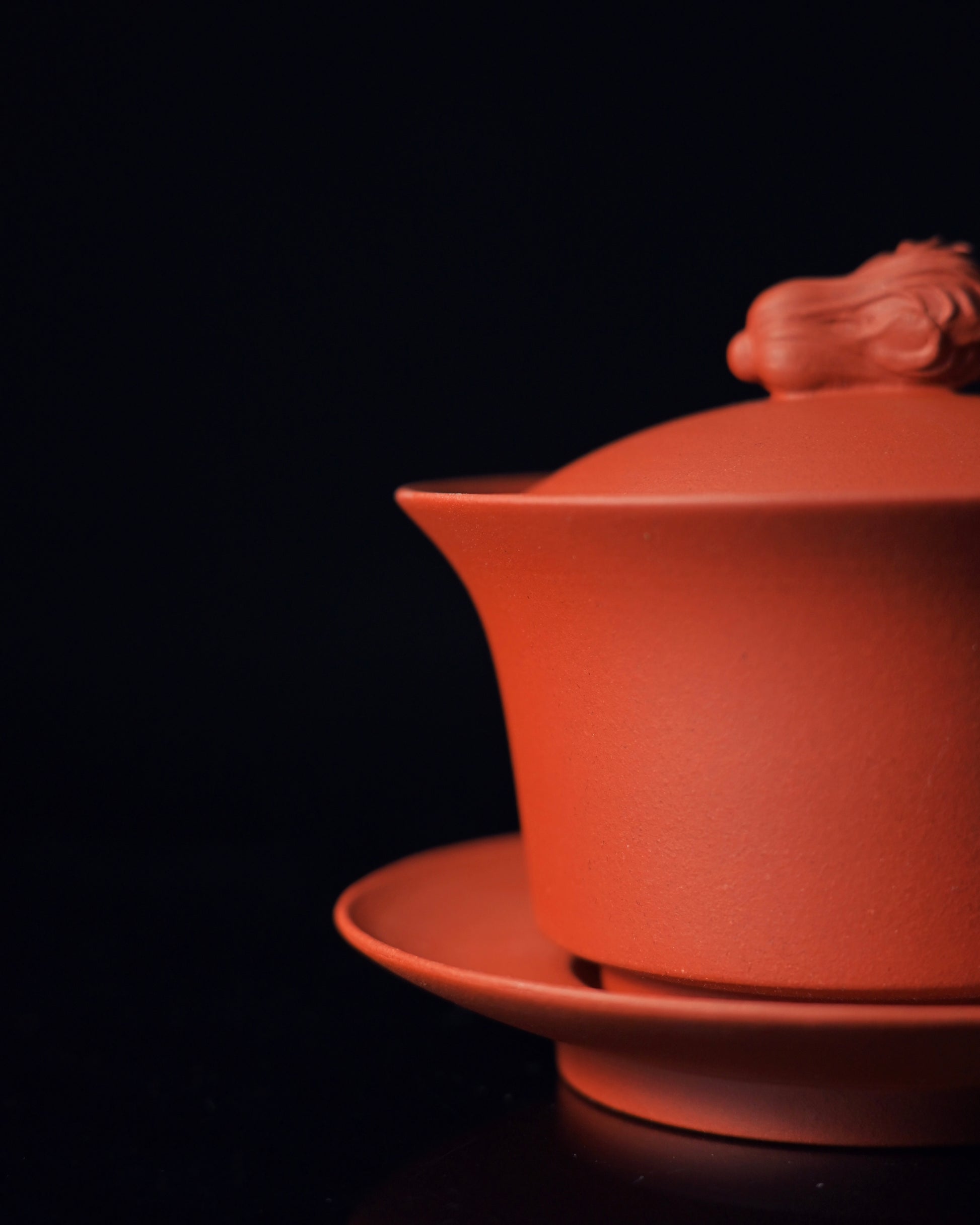 San Cai three-piece lidded bowl set including bowl, lid, and saucer for Gongfu tea ceremony

