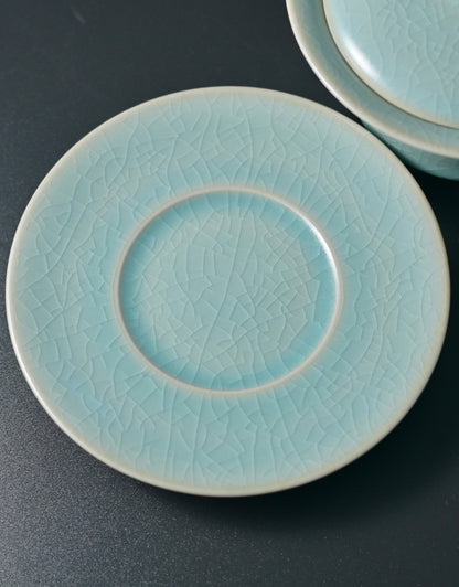 Ru-Porzellan Vintage Glasur krakeliert Gaiwan / Teeschale