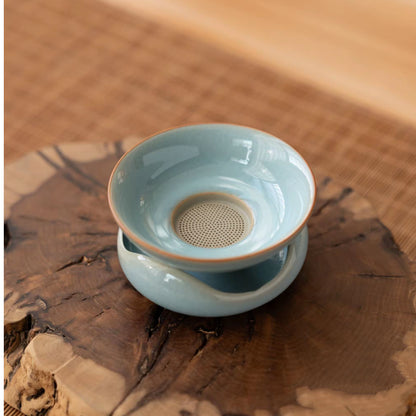 Ru Ware Sky-Blue Glaze 12-Piece Gaiwan Gongfu Tea Set 150ml
