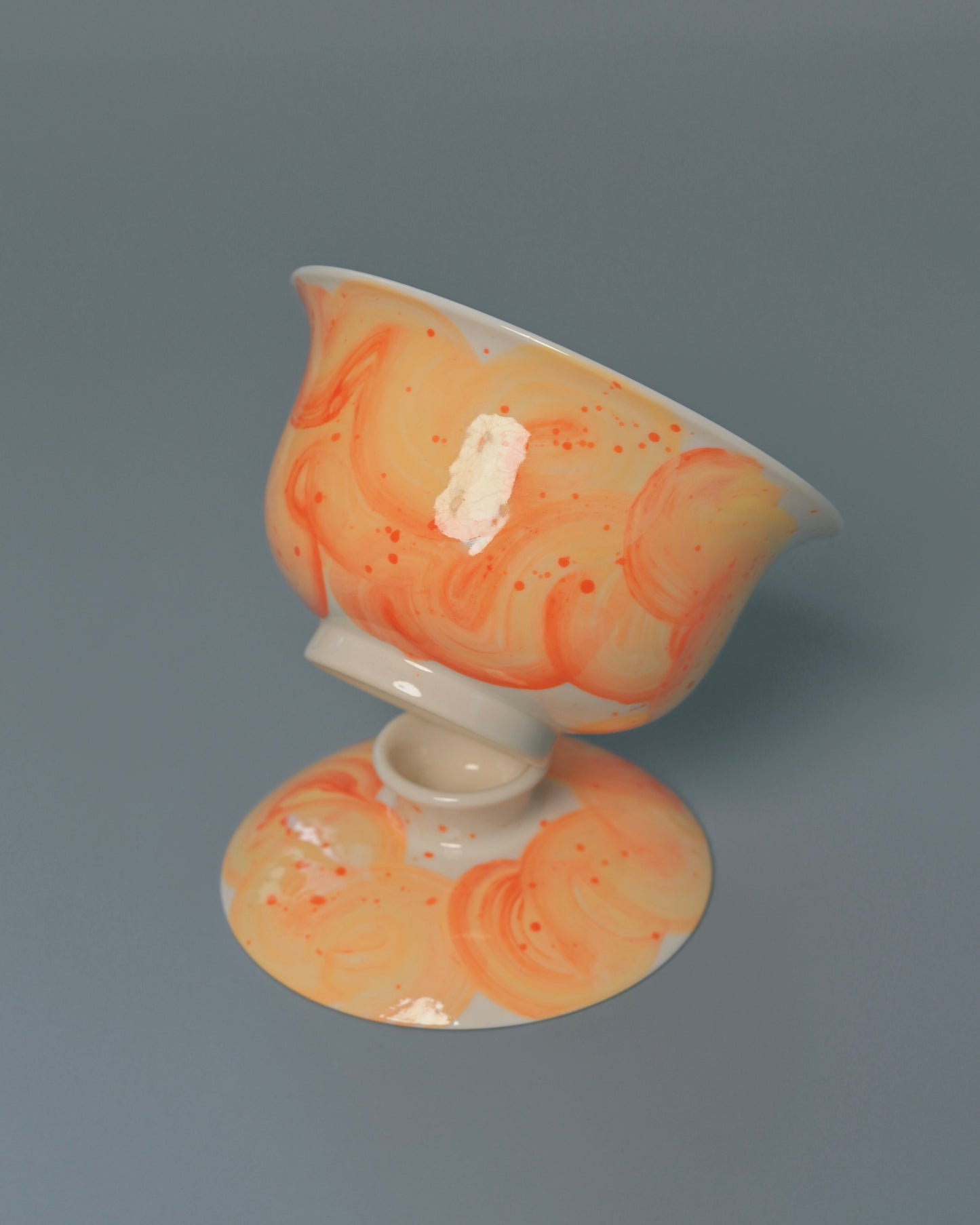 Unique Piece Jingdezhen Handmade Underglaze “Snow Plain” Gaiwan