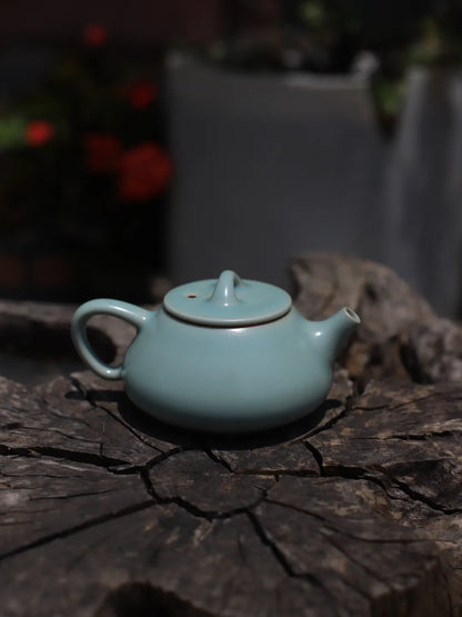 Ru Ware Sky-Blue Handcrafted Shipiao (石瓢) Teapot 200ml