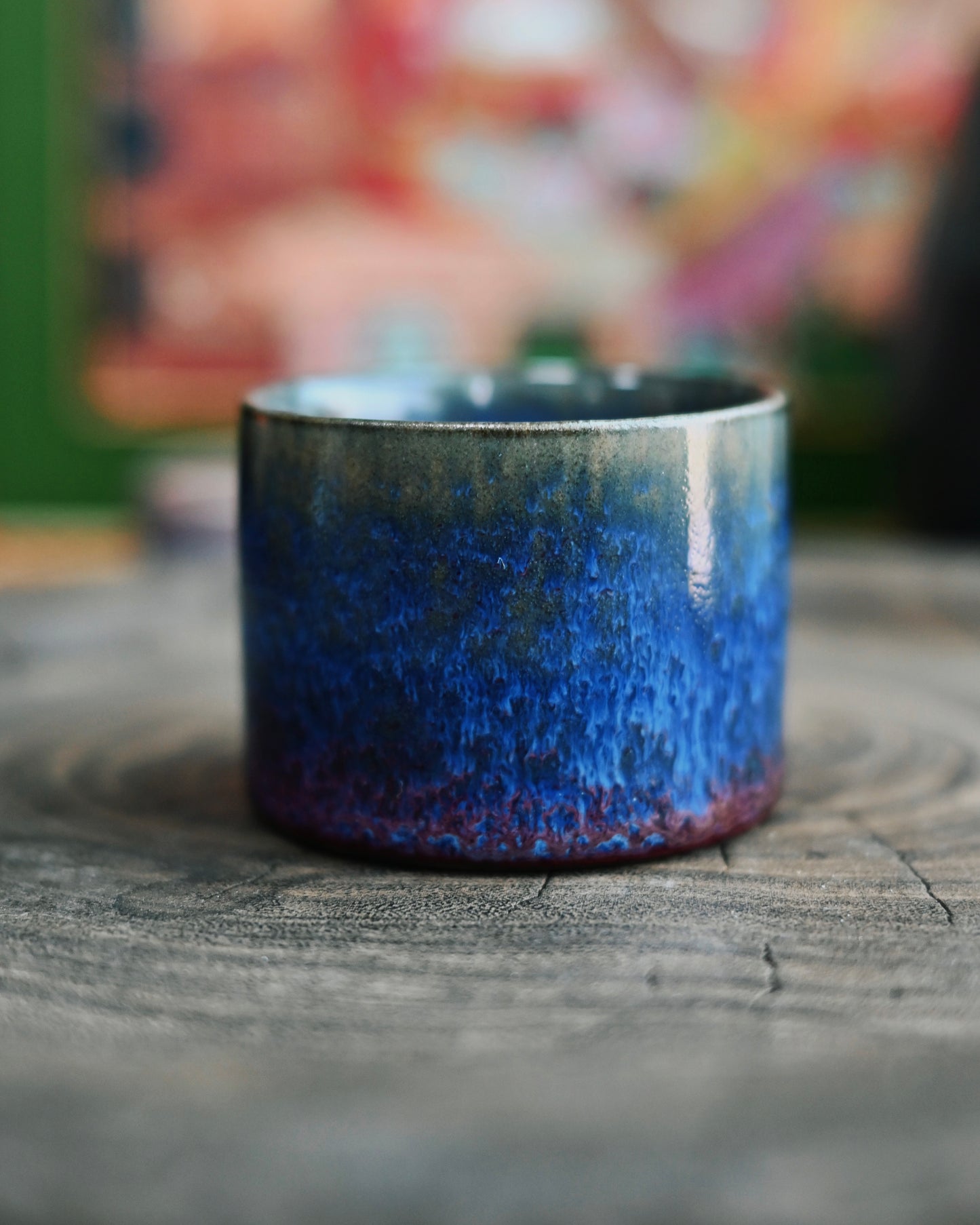 Ergonomic thumb-ring design allowing natural grip for intimate tea drinking experiences