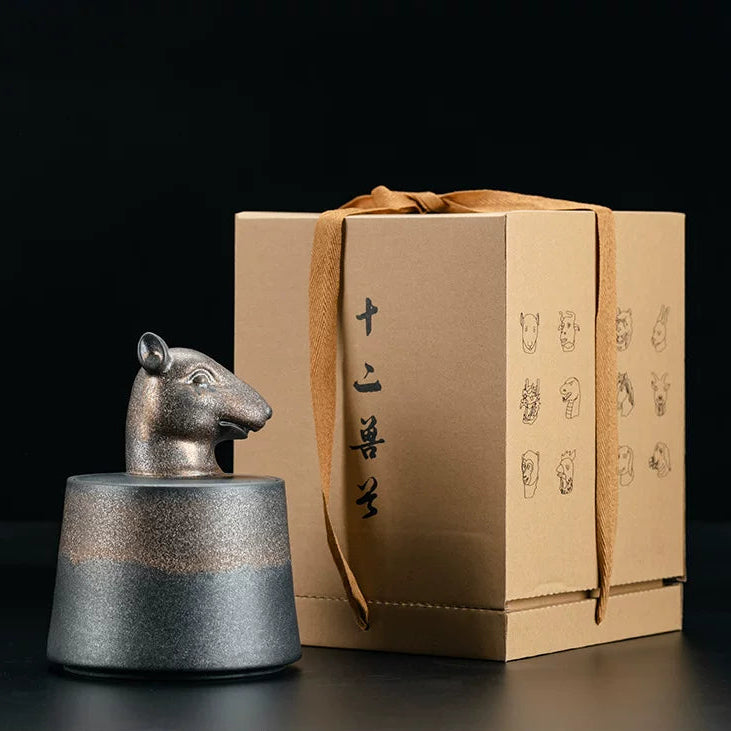 Handcrafted zodiac animal tea canister 1000ml