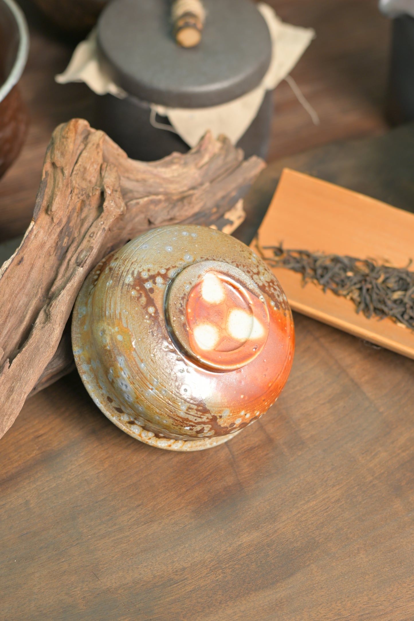 Unique Piece Wood-Fired Coarse Pottery Pu'er Cup 80ml