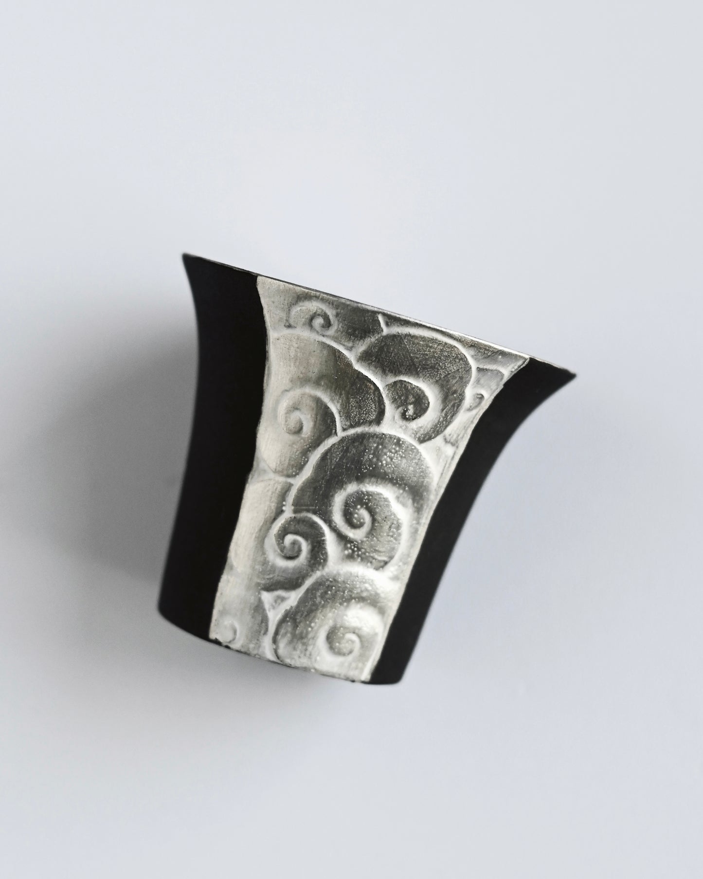 Vintage Silver-Gilt Chinese Ceramic Tea Cup