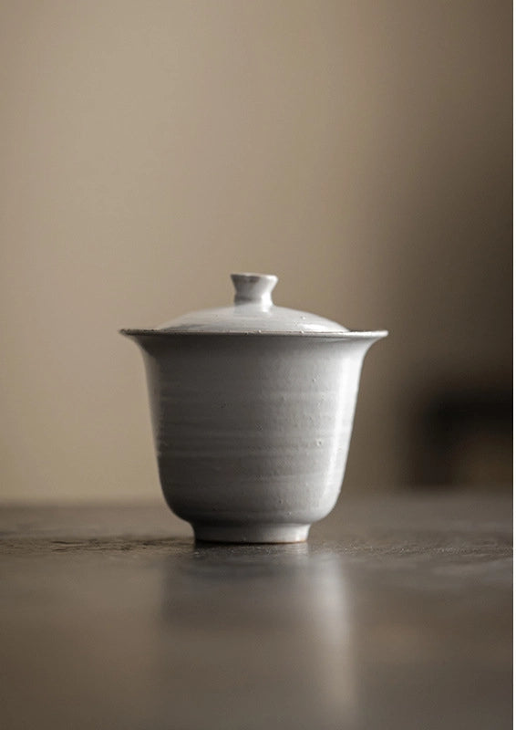 Minimalist Handmade Gaiwan – Wabi-Sabi Kohiki Coarse Clay