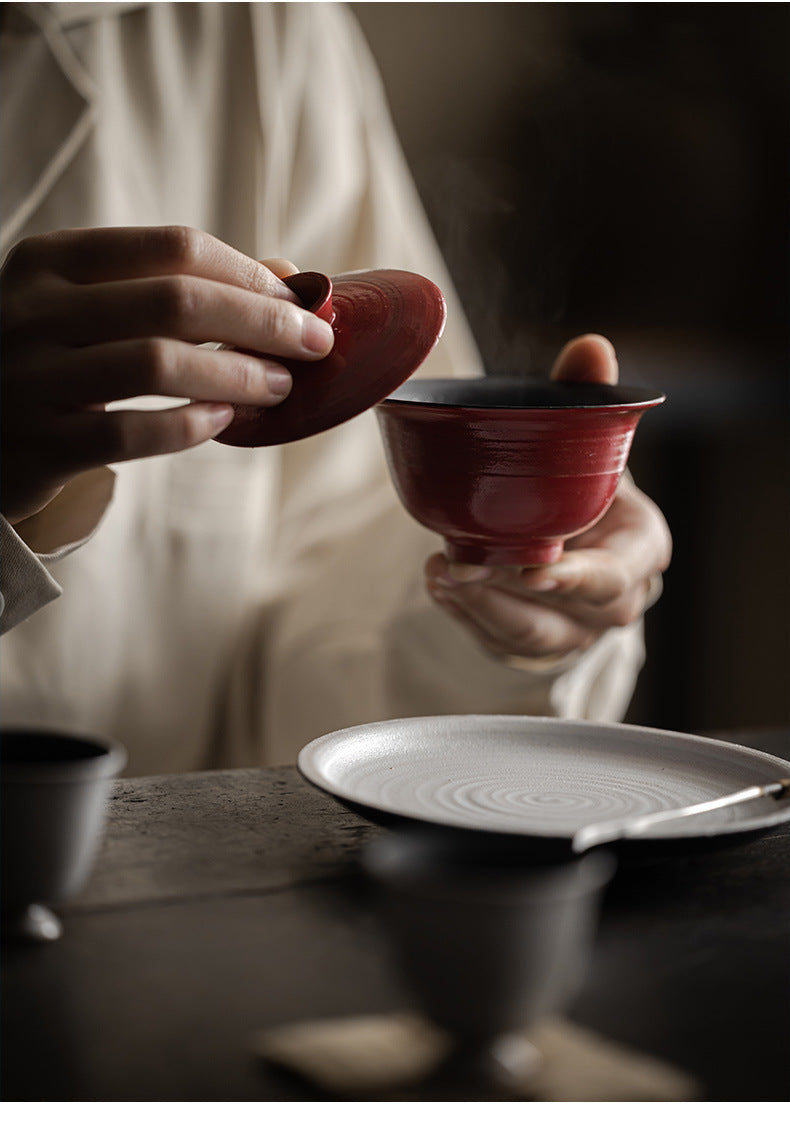 Coarse Clay Kohiki Gaiwan – Handcrafted in Wabi-Sabi Style