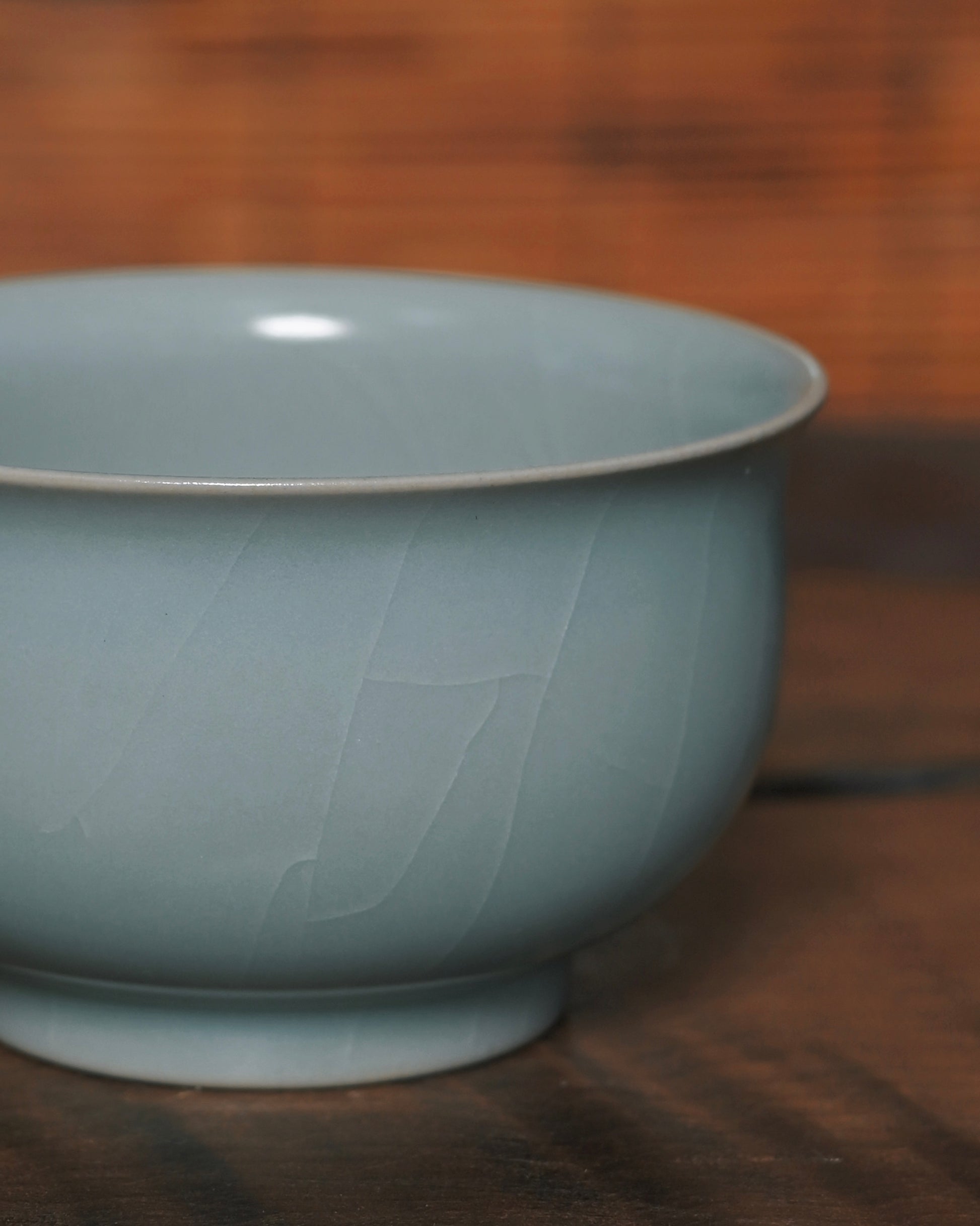 Lushi shaped Ru ware teacup with balanced curved form