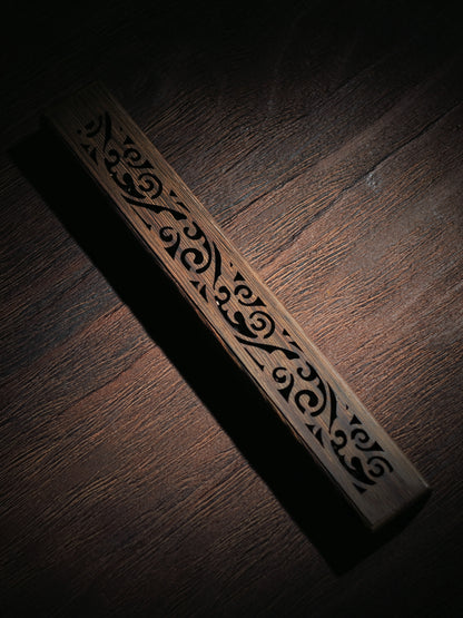 Hollow Carved Wenge Wood Incense Sticks Burner