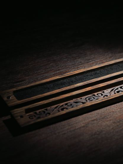 Hollow Carved Wenge Wood Incense Sticks Burner