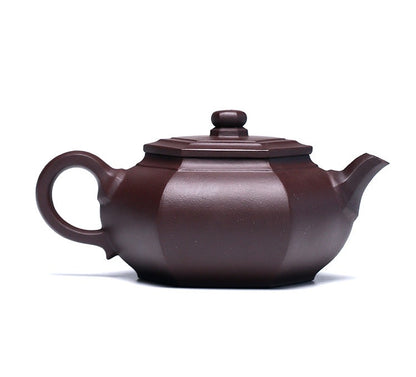 Hexagonal Yixing teapot design merging ancient elegance with contemporary aesthetic sensibilities