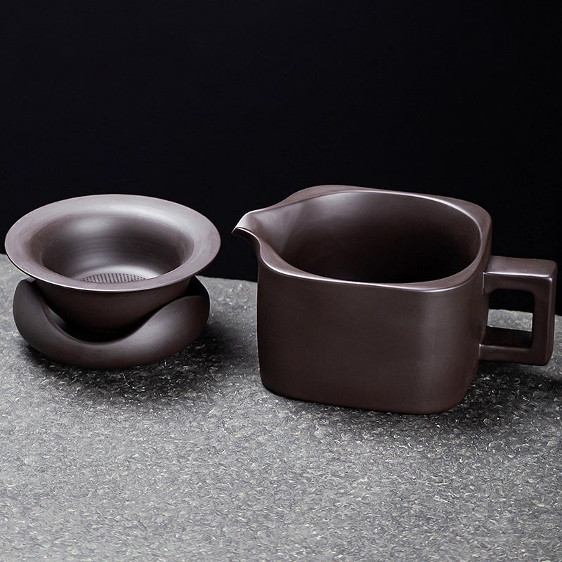 Yixing Zisha clay tea strainer for tea ceremony