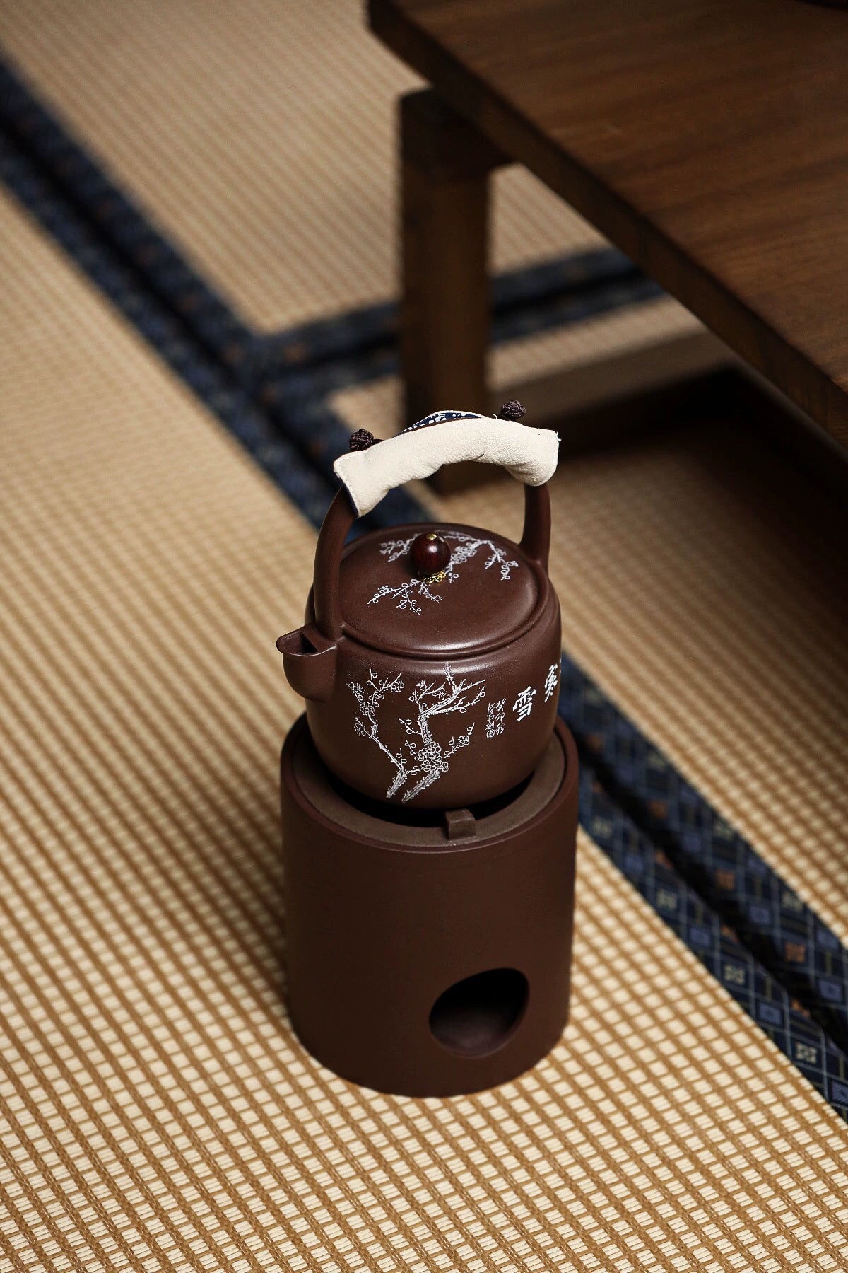 Handcrafted Yixing clay kettle set for traditional tea boiling