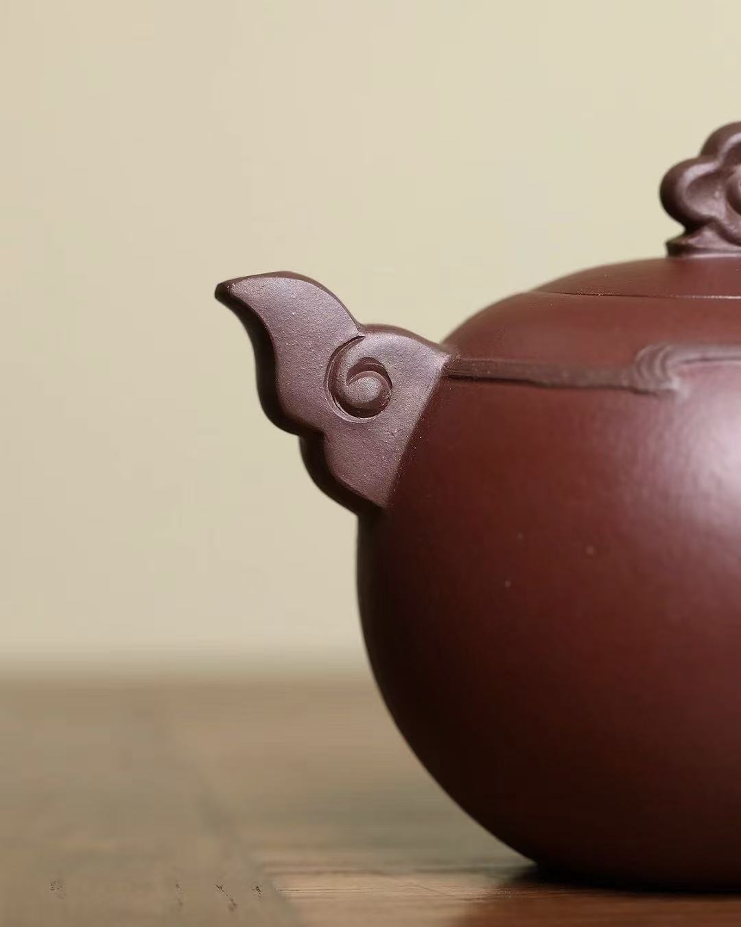 Collectible Zisha teapot inspired by colorful clouds and moonlight